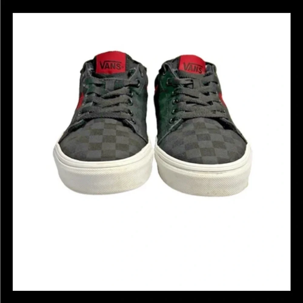 Vans Off The Wall Seldan Black & Red Checkerboard Skate Sneakers Womens 8.5 M 7 - Picture 7 of 12